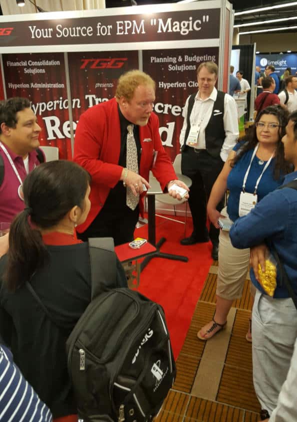 John Measner Tradeshow Magician Performing at TGG Booth