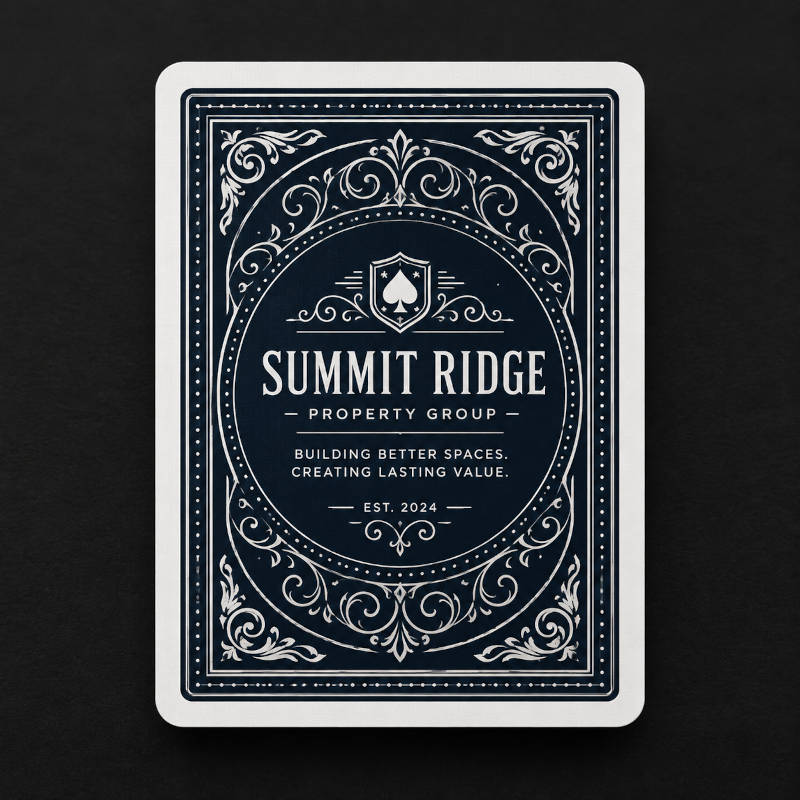 Playing card with Logo